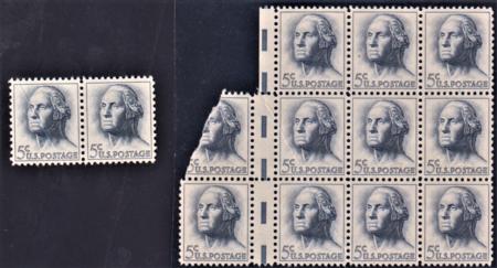 US 1213 VF Unused NH Block of 11 with Full Gutter Pair from Foldover