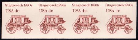 US 1898Ad VF Mint NH Imperf Strip of 4 cv $800