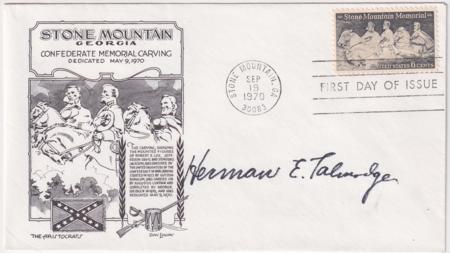 US 1408 FDC Signed by Herman E. Talmadge as Senator