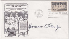 US 1408 FDC Signed by Herman E. Talmadge as Senator