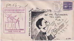 US 1947 Operation Highjump Antarctic Expedition Cover with 807 Signed by R. E. Byrd
