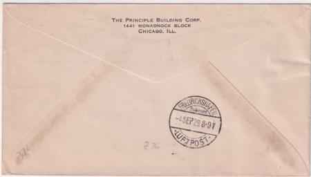 US 1929 Round the World Flight  Cover with 567 and 571