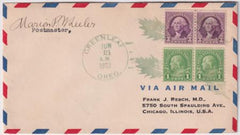 US Oregon, Greenleaf 597 LP, 721LP Fancy Cancel Cover, Leaf