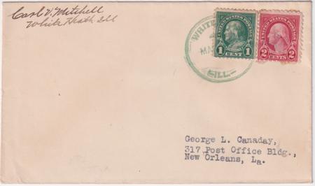 US Illinois, White Heath 632, 634 Fancy Cancel Cover, Star