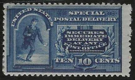 US E4 Special Delivery Mint LH UL Corner Reperf cv $850