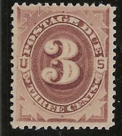 US J3 Postage Dues F-VF Mint LH cv $100