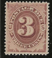 US J3 Postage Dues F-VF Mint LH cv $100