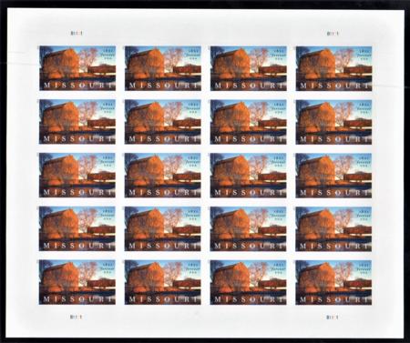 US 5626a Modern Imperf Missouri Sheet
