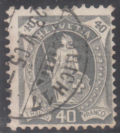 Switzerland 85 (SBK 76F) Nice Cancel 11 3/4 Type II