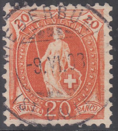 Switzerland 82A (SBK 66D) Used VF S-O-N Cancel