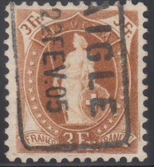 Switzerland 88B (SBK 72E) Used VF 11 1/2 x 12 Control Mark II
