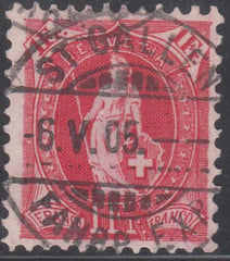 Switzerland 97 Used F-VF 1 Fr. Red 11 1/2 x 11