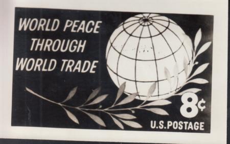 US 1129 4 Large Sized Photo Essays VF, Approved Design World Peace Through Trade