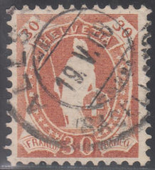 Switzerland 121 (SBK 96A) Used VF-XF 11 1/2 x 12, Granite, Wmk