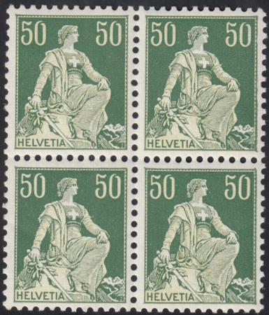 Switzerland 135a/144a Mint NH VF Scarce Complete Set Of Blocks