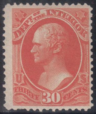 US O23 Mint F-VF OG Dist. Gum, 1 Short Perf