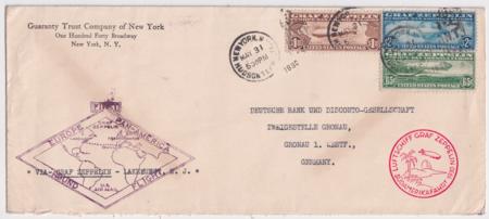 US 1930 C13 - C15 Set on Legal Sized Pan America  Cover to Germany