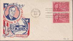 US 931 FDC 2c FDR Fleetwood/Knapp Printed FDC With "MK" At Lower Right For M. Knapp. Ex Wally Knapp, Unique!