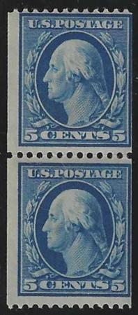 US 351 Classic To Modern F Mint Pair, Just Clears At Right - APS Cert