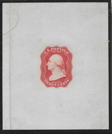 US 11E12d Essays and Proofs XF Mint Die Essay in Scarlet on Glazed Paper 64x77m - Beautiful!