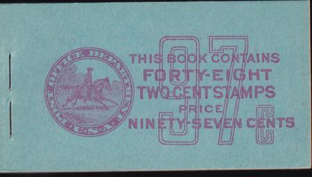 US BK94 Mint VF 806b 3mm 8 F-VF Panes In a VF Booklet