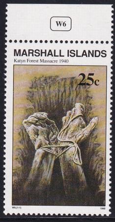 US 348(W6) Trust Territories Marshall Islands WWII Anniversaries NH VF Katyn Forest