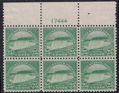 US 568 Modern Mint LH XF Top Plate Block Of 6 - Very Fresh