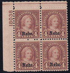 US 673 Modern Mint LH F-VF Plate Block UL 18038