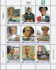 US 787 Trust Territories Marshall Islands NH VF Am. Naval Heroes M/S
