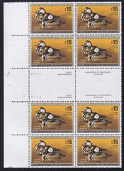 US RW72 Federal Duck Stamps NH VF Left Double Plate Block W/Horizontal Gutter