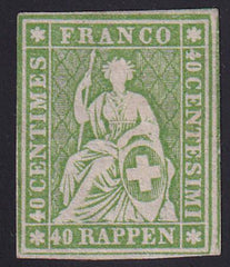 Switzerland 40 Mint VF No Gum As Priced In Scott