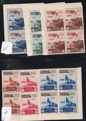 Italy Somalia 164-9,C1-C6 Mint NH F-VF Corner Blocks, Evenly Yellow Gum