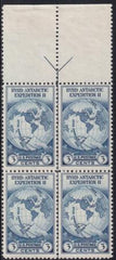 US 753 3¢ Byrd Farley Mint Positions No Gum VF Top Or Bot. Arrow Block