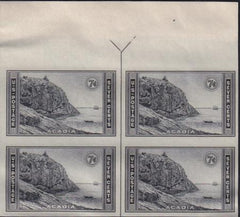 US 762 7¢ Acadia Farley Mint Positions No Gum VF Top Or Bot. Arrow Block