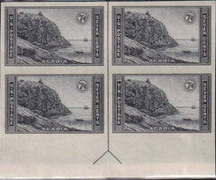 US 762 7¢ Acadia Farley Mint Positions No Gum VF Top Or Bot. Arrow Block