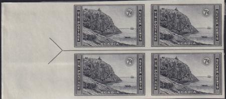 US 762 7¢ Acadia Farley Mint Positions No Gum VF Left Or Right Arrow Block