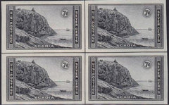US 762 7¢ Acadia Farley Mint Positions No Gum VF Center Line Or Cross Block