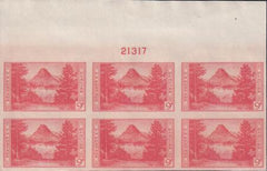 US 764 9¢ Glacier Farley Mint Positions No Gum VF Plate Block