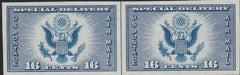 US 771 16¢ Special Delivery Farley Mint Positions No Gum VF Horiz. Pair Vert. Ln.