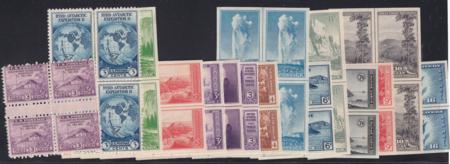 US 752-771 Set Of 20 Farley Mint Positions No Gum VF Center Line Or Cross Gutter Block
