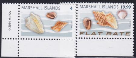 US 1083-4 Trust Territories Marshall Islands NH VF 4c, 19.99, Shells