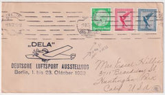 Germany 1932 "Dela" Flight Cover to Huntington Park, CA