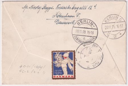 Denmark 1929 Early Airmail Cover from Copenhagen - Bratislava