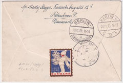 Denmark 1929 Early Airmail Cover from Copenhagen - Bratislava