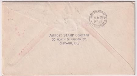 US 1930 C14 on Zeppelin South America Flight Cover