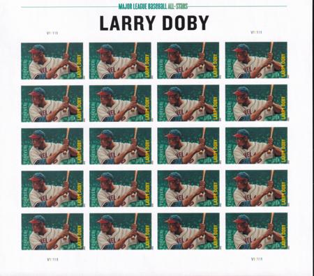US 4695a Modern Imperf Larry Doby Sheet