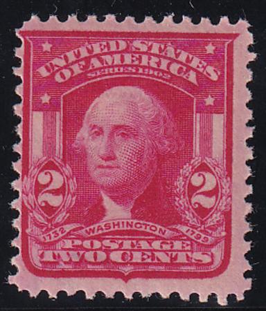 US 319Fj Bureau & Regular Issues Mint NH F Die II Carmine Rose