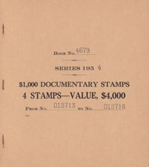 US R684a Revenue Booklet NH VF-XF Complete Bklt - Pristine - Panes Of 4 w/ Receipt Tab