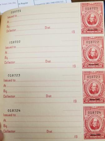 US R684a Revenue Booklet NH VF-XF Complete Bklt - Pristine - Panes Of 4 w/ Receipt Tab