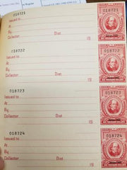 US R684a Revenue Booklet NH VF-XF Complete Bklt - Pristine - Panes Of 4 w/ Receipt Tab
